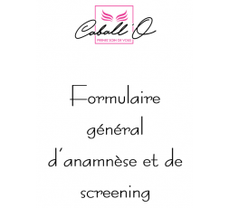 Formulaire d'anamnèse et de screening